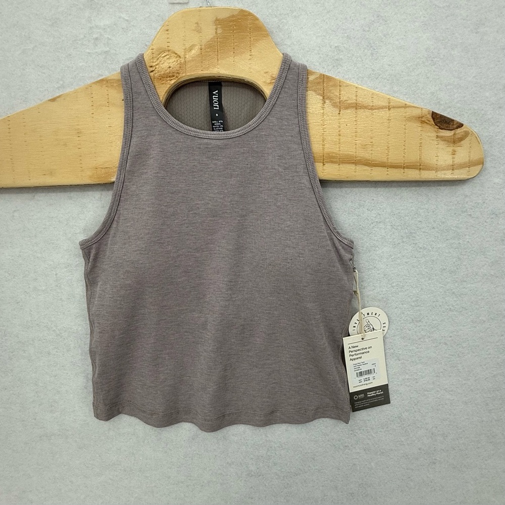 NWT VUORI WOMEN'S POSE PLYO‎ TANK SOFT PEWTER HEATHER SMALL VW1009